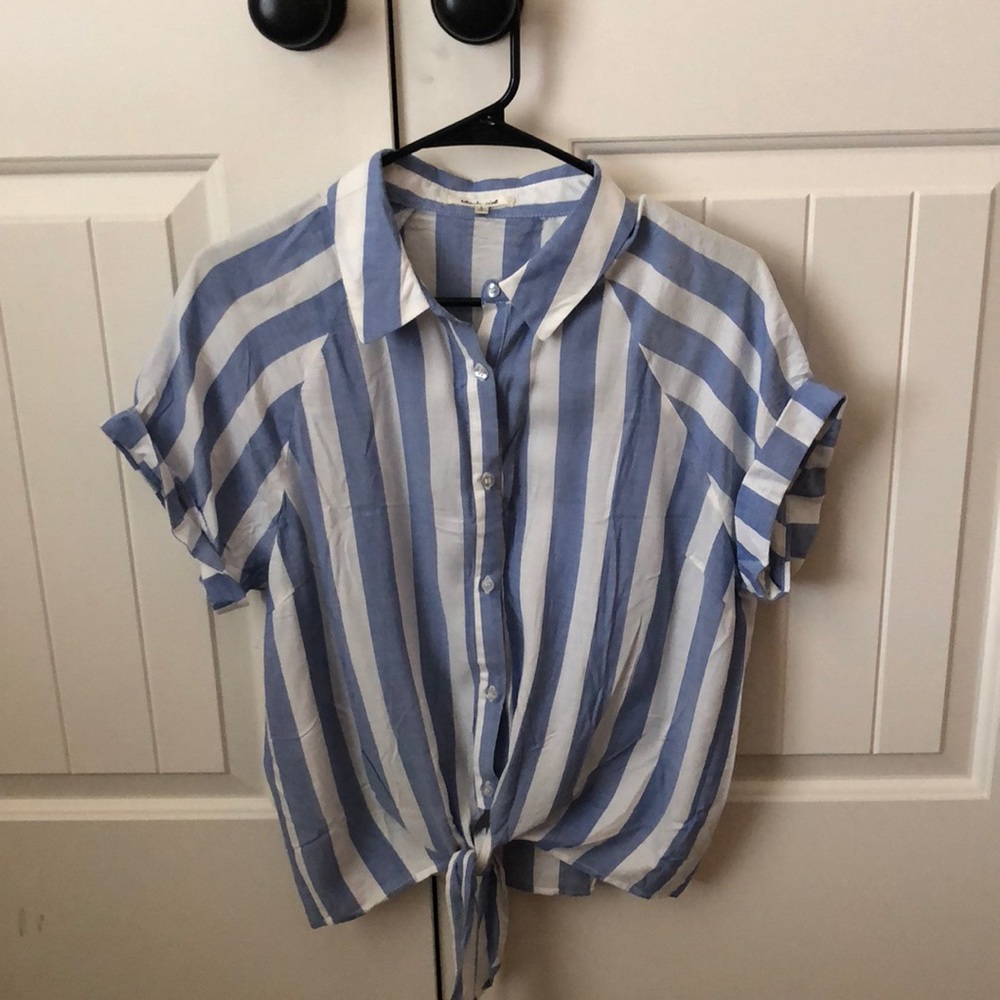 Striped button down shirt